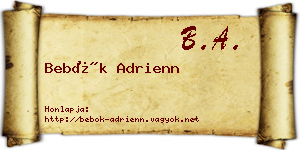 Bebők Adrienn névjegykártya