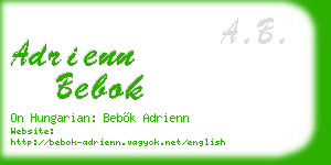 adrienn bebok business card