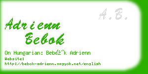 adrienn bebok business card